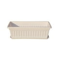 thumbnail image 1 of tredstone 3pcs Resin Rectangular Planting Pot Drainage Hole Vegetable Flower Planter Home Garden Plant Tray White 50x21x14cm, 1 of 7