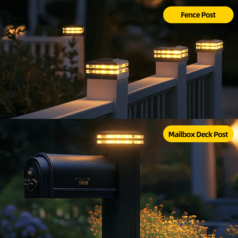 ExcMark 4x4 Solar Post Cap Lights, 2-Pack photo 3