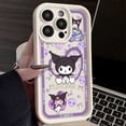 thumbnail image 2 of Kawaii Kuromi Anime para iPhone 15 14 13 12 11 Pro Max XS Max X XR 7 8 Plus 6S 5S caja de teléfono con escalera de ojos líquidos, 2 of 5