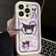thumbnail image 2 of Kawaii Kuromi Anime para iPhone 15 14 13 12 11 Pro Max XS Max X XR 7 8 Plus 6S 5S caja de teléfono con escalera de ojos líquidos, 2 of 5