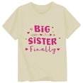 thumbnail image 3 of Girls Tshirts Letter Print Crew Neck Short Sleeve Tee for Casual Wear Girls' Tops Tees Blouses Beige 1 Years-2 Years, 3 of 3