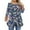 Purple, variant on WTOBBY Women's Plus Size Floral Print Round Neck 3/4 Sleeve Tunic Top Loose Fit Casual Tee for Full Figure Fall Fashion Comfortable Wear,Blue L