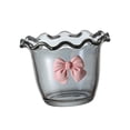thumbnail image 2 of Vaso de postre de vidrio, parfait, vaso de fruta, forma de flor, pudines domésticos, vidrio transparente Gris, 2 of 9