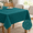 Teal-70" x 55" (Rectangular), variant on Rectangle Tablecloth Washable Wrinkle Resistant And Water Proof Table Cloth Decorative Linen Fabric Tablecloths For Dining Parties