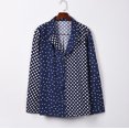 thumbnail image 4 of Blusa holgada de manga larga con cuello en V y punto ondulado a la moda para mujer Pompotops gfhjh5709, 4 of 9