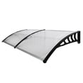 thumbnail image 5 of Awnings and Canopies, SEGMART Polycarbonate Door Awnings, Durable Window Awnings for Rain, 78.7"x37.8" Door Canopy Awning Rain Shelter with Black Bracket, Outdoor Awnings for Patio Door Porch,LLL4489, 5 of 10