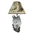 thumbnail image 4 of Gray Wolf Table Lamp Decor Wildlife Full Moon Howling Timber Wolf Pack, 4 of 7