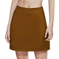 thumbnail image 6 of ZACPNCV Girl's Skorts Tummy Control Skorts Dressy Casual High Waist Athletic Shorts Skirts Brown 12-13 Years, 6 of 7
