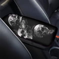 thumbnail image 2 of Chaqlin Buybai - Funda universal para consola central para la mayoría de vehículos, SUV, camiones, coches, antideslizante, con patrón de calavera, color negro, 2 of 5