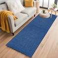 thumbnail image 2 of Navy Blue Large Area Rugs for Bedroom Living Room, Soft Non Slip Carpet Bedside Rug, Vintage Country Monochrome Farmhouse Rectangular Floor Cover Kitchen Accent Rug 2'x6' for Dining Room/Office, 2 of 9