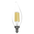 thumbnail image 3 of GE Ultra Bright LED Light Bulbs, 100 Watt, Soft White, CA12 Small Base, Clear Finish, 3pk, 3 of 8