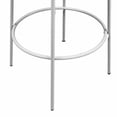thumbnail image 4 of Benjara Neni 30" Barstool Set of 2- Round Cushioned Seat- White Faux Leather, 4 of 6
