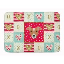 Italian Greyhound Love Machine Washable Memory Foam Mat Red