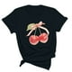 thumbnail image 1 of Blusas de Manga Corta para las Mujeres Divertida Impresión Cuello Redondo Camiseta Vintage, Blusas de Primavera para las Mujeres, 1 of 9