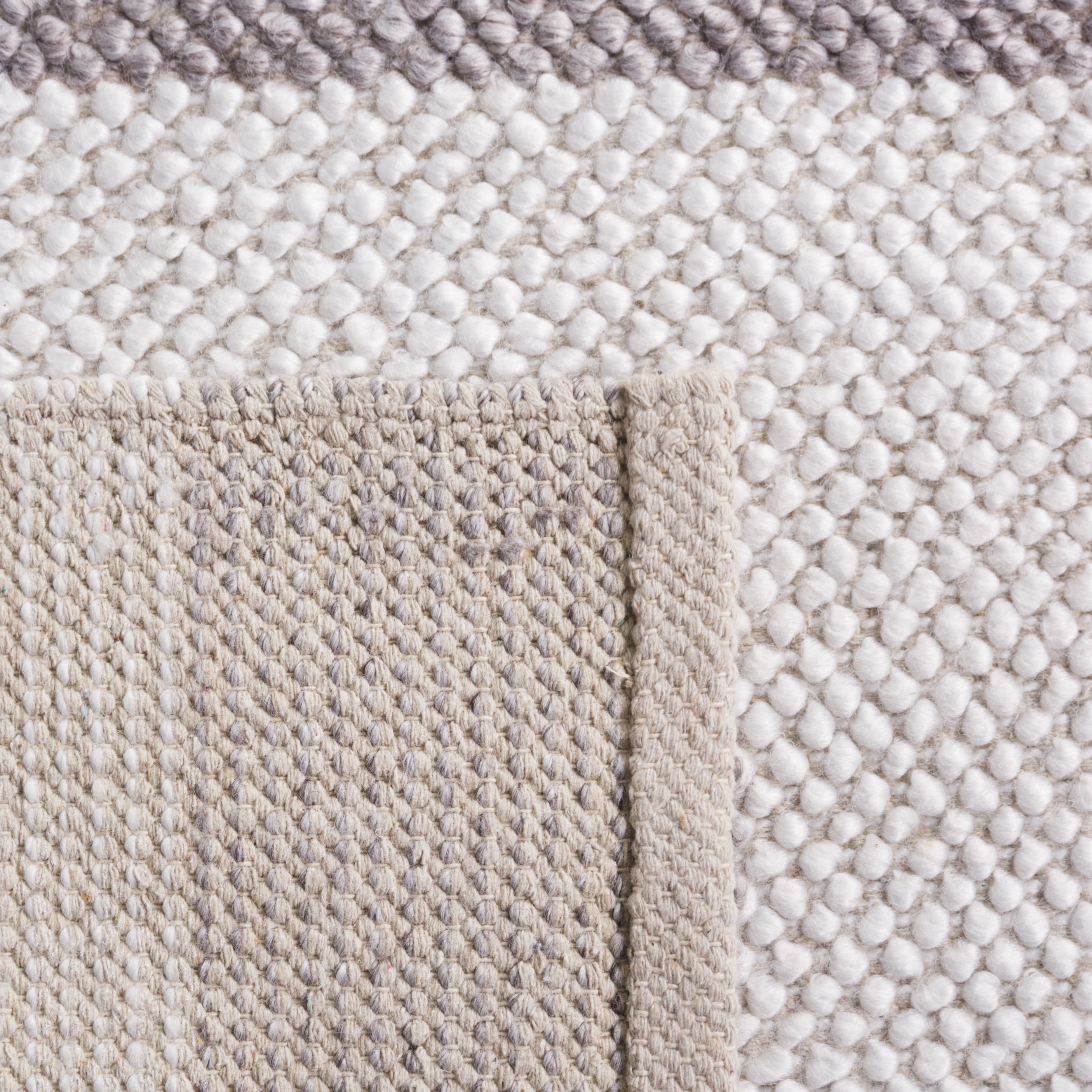 SAFAVIEH Natura Marina Striped Wool Area Rug, Ivory/Brown, 6' x 6' Round