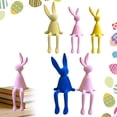thumbnail image 2 of 1PCS Ceramic Rabbit Figurine Rabbit Statue Shelf Sitter Decor, Long-Eared Sitting Bunnies Sculpture for Home Bookshelf Mantel Elegant Art Decor for Birthday Gift, 2 of 9