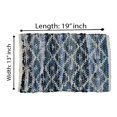 thumbnail image 4 of Perilla Home Natural Chindi Jute Placemats Set of 4 Vintage Boho 13x19 Inch Blue-Grey Rectangle Table Mats for Kitchen Dining Room Home Decor Banquets Family Gathering Rustic Placemat (Alexandria), 4 of 5