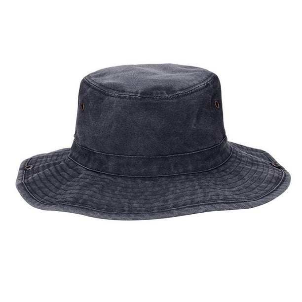 Cowboy Bucket Hat with String Denim Beach Sun Hat For Men GXxpa