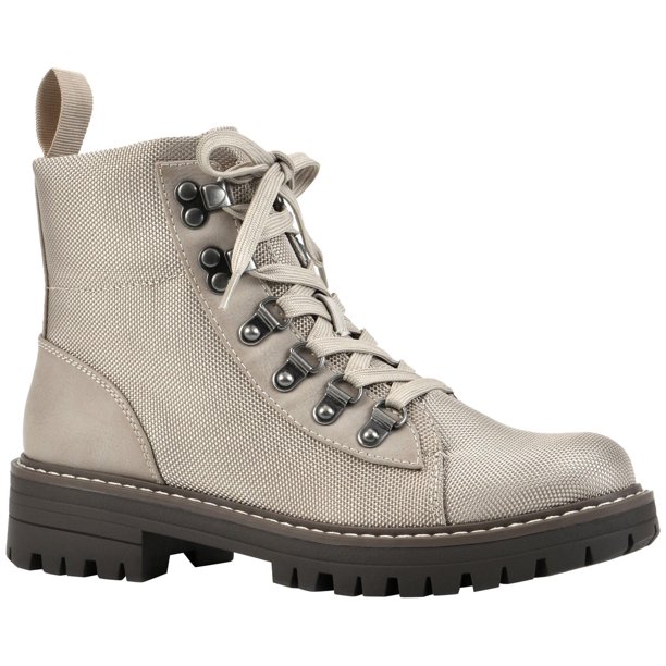 guess women's haler lace up combat booties