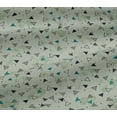 thumbnail image 5 of oneOone Viscose Jersey Light Mint Green Fabric Triangle Geometric Craft Project Decor Fabric Printed By The Yards 60 Inches Wide, 5 of 5