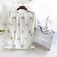 thumbnail image 3 of Womens Pajamas Winter Dots Print Long Sleeve Velvet Cute Pullover Crew Neck Flannel Top Women Pajamas & Loungewear Homewear, 3 of 3
