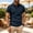 Dark Gray, variant on KLHDSF Men's Polo Shirts Casual V Neck Summer Short Sleeve Beach Vacation Tops Cotton Collared Dress Work Golf Shirts Black L