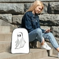 thumbnail image 6 of Sikiie Cute Ghost Simple Drawing Clear Backpack, Transparent Bookbag for School for Women Men, Capacity Clear Bag for College, Travel, 6 of 7