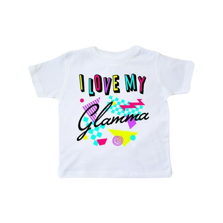 

Inktastic I Love my Glamma- 80s retro style Gift Toddler Boy or Toddler Girl T-Shirt