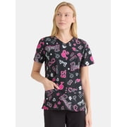 Barbie Women's Scrub Top, Sizes S-3XL