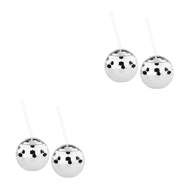 Inteprter 2 piezas de 20 onzas de bola de discoteca, copa de cóctel, botella de té para bar, copa de vino 2piezas 2 piezas de plata 600 ml