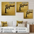 thumbnail image 4 of Designart Gold Designer Pistol V Canvas Wall Art, 4 of 5