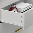 thumbnail image 6 of Modern Nightstand with Charging Station & Color-Changing LED Lights, Sliding Top Drawer, Bedside Table for Bedroom, Living Room, Office, White, 6 of 15