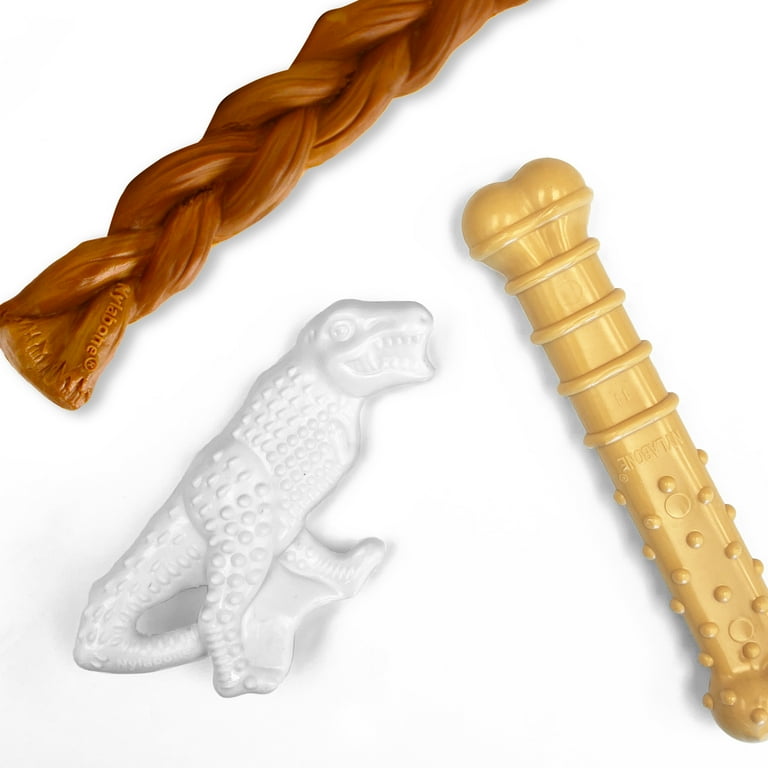 Nylabones For Small Dogs Nylabone Extreme Tough Dog Chew Toy Bones, Peanut Butter, Chicken Nyla Bone