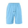 thumbnail image 4 of GrmtClth Men's Short Sets 2 Piece 2026 Retro Collared Top Vacation Short Pants Clothing Trend Textured Outfit Light Blue 3XL, 4 of 6