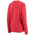 thumbnail image 3 of Women's Pressbox Scarlet Rutgers Scarlet Knights Edith Long Sleeve Oversized Top, 3 of 4