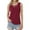 Wine Red, variant on Nlife Women Criss Cross V Neck Sleeveless Cami Top