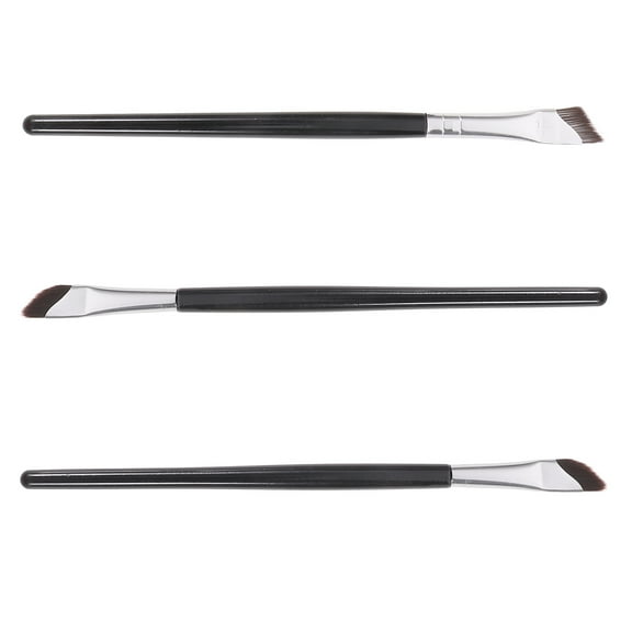 3 Pcs under Eye Concealer Brush Eyebrow Makeup Sickle Angled Nylon Eyeliner Applicator Tool