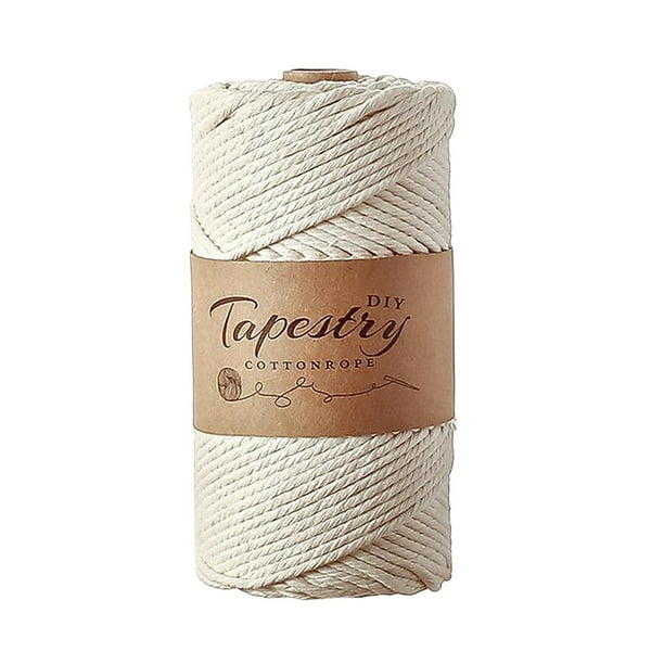 Lipstore Macrame Cord,natural Cotton Rope, Twisted Soft Cotton Cord For Handmade Diy Wall 5mm- Other 5mm-100m