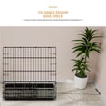 thumbnail image 4 of 36“ Dog Crate, Folding Metal Wire Dog Cage with Double Door & Double Lock, Portable Pet Crate Kennel for Medium Dogs Cats Rabbits, Black, 4 of 8