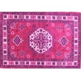 thumbnail image 1 of Ahgly Company Indoor Rectangle Medallion Pink Traditional Area Rugs, 2' x 5', 1 of 4