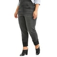 thumbnail image 2 of A3 Denim Women's Plus Size Stretch Denim Overalls with Cuffs, Sizes 16W-26W, 2 of 4