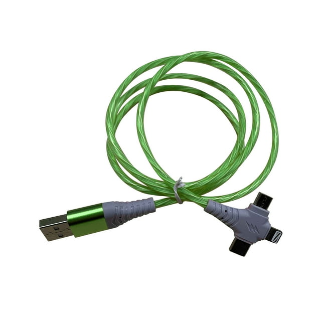 LSLJS Câble de Chargement Usb Rétractable Trois-en-un à Charge Rapide pour Android, Câble de Données Type-c, Sports, Gym, Entraînement, Camping, Mise en Forme, Entraînement et Plus d'Activités