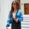 thumbnail image 3 of Chaqueta de punto de manga larga con diamantes Retro, ropa europea y americana, cárdigan de punto holgado, otoño e invierno, 2023, 3 of 3