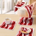thumbnail image 5 of Red Striped Pot Holders for Kitchen Heatproof Potholder, 2 Pack Modern Gradient Geometric Ripple Stripes Hot Pads Multipurpose Oven Pads Cloth Potholders Trivet for Cooking and Baking, 5 of 8