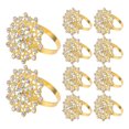 thumbnail image 1 of WHAMVOX 12Ud Metálicos Dorados Para Servilletas Con Rhinestones Para Cenas Y Banquetes Festivos, 1 of 6