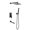 Matte Black, variant on 16 Inch Bathroom Rain Shower System Set Wall Mount, with Handheld Shower Head and Tub Spout