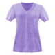 thumbnail image 4 of ICHUANYI Clearance Women's Solid Color Fashion Casual V-Neck Short Sleeve Lace Top Blouse(Purple, L) ICHUANYI WER2023081115953, 4 of 4
