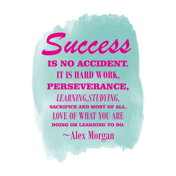 Children Success Is No Accident Empowering Quote Wall Decal Decoration It Is Hard Work Sports Player Motivational Quote Lasts Years and Easily Removable - Size: 24 In(W) x 30 In(H)