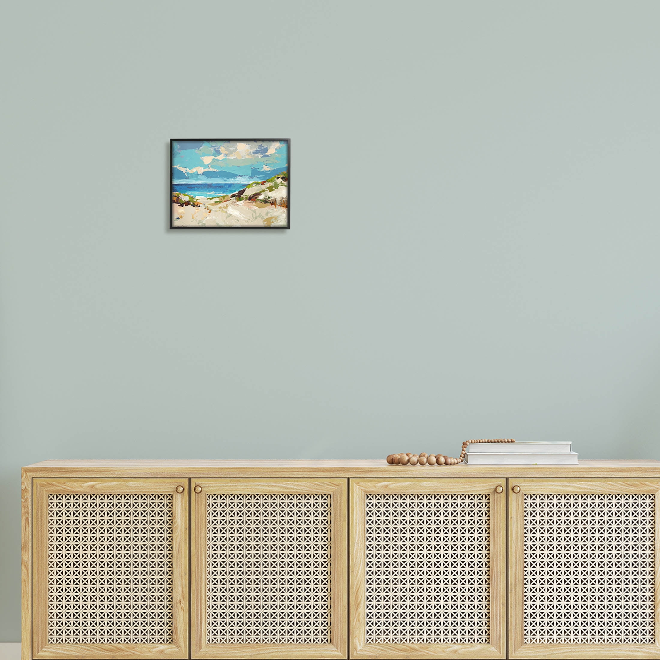 Abstract Beach Sky Landscape Landscape Painting Black Framed Art Print Wall Art