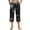 Black#1, variant on Christmas Womens Plus Size Pajama Pants Drawstring Elastic Waist Casual Loose Loungewear Sleep Capris, S-3XL